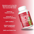 Buy now Health Plus Super Colon Cleanse 15 Day Supply of Gentle Gut Cleanse Detox, Psyllium Husk, Probiotics for Constipation Relief & Digestive Support, 60 Capsules at indiglob india