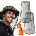 2 Pack Mosquito Head Net, Breathable Bug Net for Hat & Outdoor