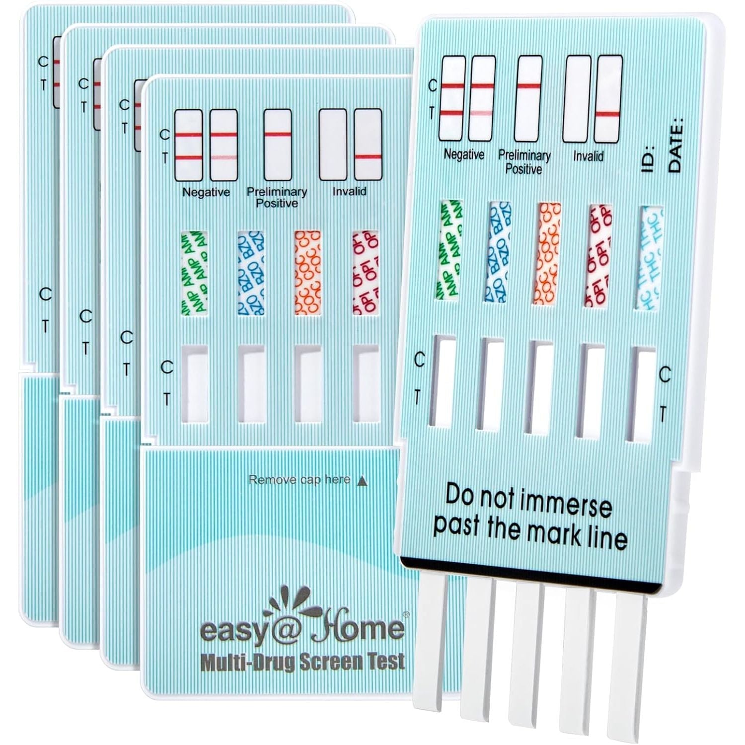 Buy now Easy@Home 5 Panel Urine Drug Test Kit [5 Pack] - THC/Marijuana, Cocaine, OPI/Opiates, AMP, BZO All Drugs Testing Strips in One Kit - at Home Use Screening Test with Results in 5 Mins #EDOAP-754 5 Count (Pack of 1) at indiglob india