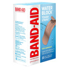 Buy now Band-Aid Brand Water Block Waterproof Tough Adhesive Bandages for Minor Cuts and Scrapes, All One Size, 20 Count (Pack of 1) at indiglob india