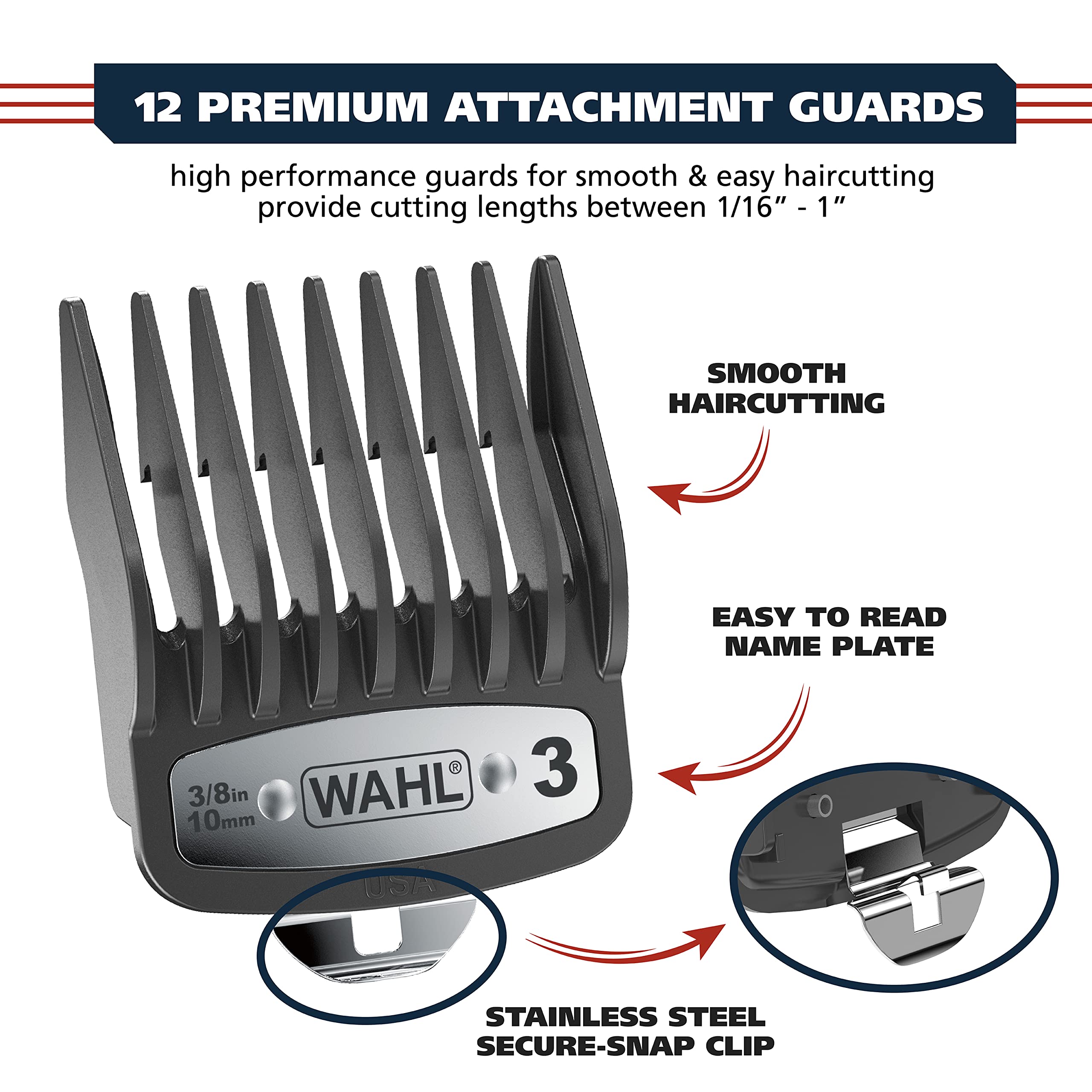 Buy now Wahl USA Pro Ultra Quiet High Torque Corded Hair Clipper for Ultra Quiet Operation and Cooler Operating Temperatures, Metal Housing with Bonus Hair Clipping Guard Caddy - Model 3000097 at indiglob india