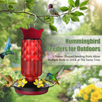 Hummingbird Feeders for Outdoors Hanging, 16 oz Plastic Hummingbird Feeders