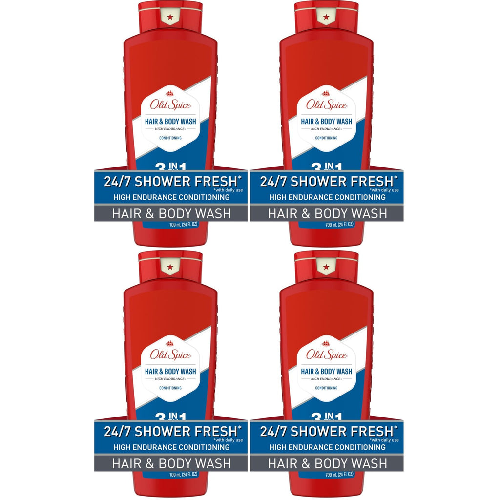 Old Spice Refreshing 2-in-1 Hair & Body Wash Conditioner for Men, High Endurance, 3X Defense, 24/7 Shower Fresh with Lasting Scent, Scented, 24 oz