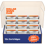 Dollar Shave Club | 4 Blade Razor Refills (8 Pack) | Swift Rinse Blades for Longer and Thicker Hair