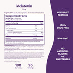 Natrol Melatonin 10 mg Gummies, Sleep Support for Adults, 190 Gummies | Supplement to Fall Asleep Faster & Stay Asleep Longer, Wake Up Refreshed, 100% Drug-Free, Strawberry-flavored, 95 Day Supply