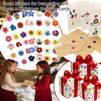 316Pcs Transparent Flower Stickers for Scrapbooking, Floral Decals Tweezer