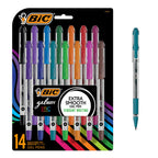 BIC Gel-ocity Smooth Stic Gel Pens, 14-Count, Medium Point (0.7mm)