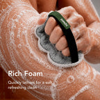 ZOMCHI Large Exfoliating Body Scrubber with Dual-Texture, 2 Pack, Grey