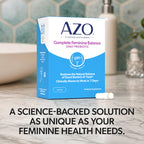 AZO Complete Feminine Balance Daily Vaginal Probiotics for Women, 30 Count | Intelliflora Multi-Strain Blend, Supports Vaginal pH and Yeast Balance*, One Capsule Daily, Sugar Free, Safe During Pregnancy
