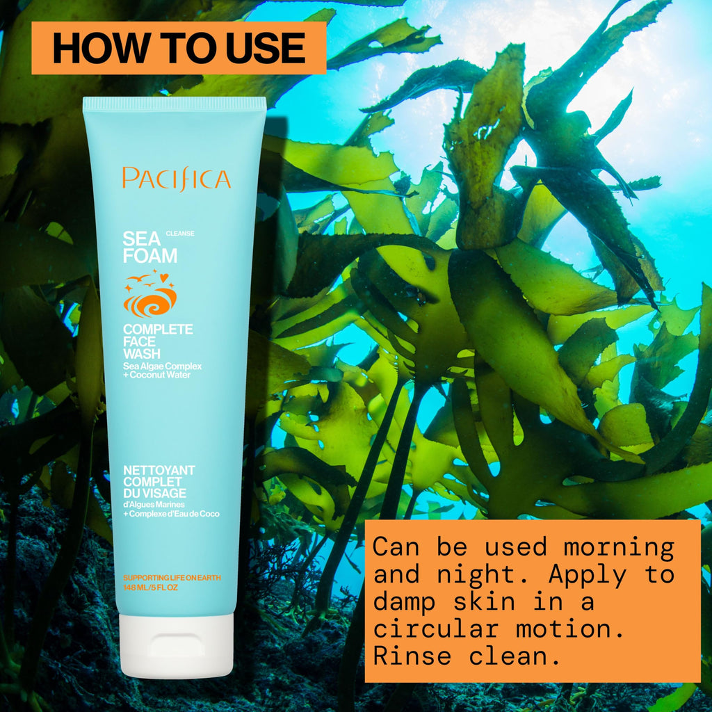 Buy now Pacifica Beauty Sea Foam Face Wash, Daily Gentle Foaming Cleanser, With Coconut Water + Sea Algae, Removes Makeup, For Combination and Oily Skin, Vegan & Cruelty Free at indiglob india