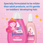 Johnson's Kids Shiny & Soft Hair Conditioning Spray with Argan Oil & Silk Proteins, Tear-Free Conditioning Spray for Shine & Softness, Gentle for Toddler Haircare, 10 fl. oz (Pack of 2)