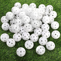 100 Pack Practice Golf Balls, Plastic Golf Training Balls 41mm Hollow Airflow Golf Balls for Driving Range, Swing Practice, Indoor Outdoor Use, White