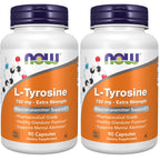 NOW Supplements, L-Tyrosine 750 mg, Supports Mental Alertness*, Neurotransmitter Support*, 90 Veg Capsules