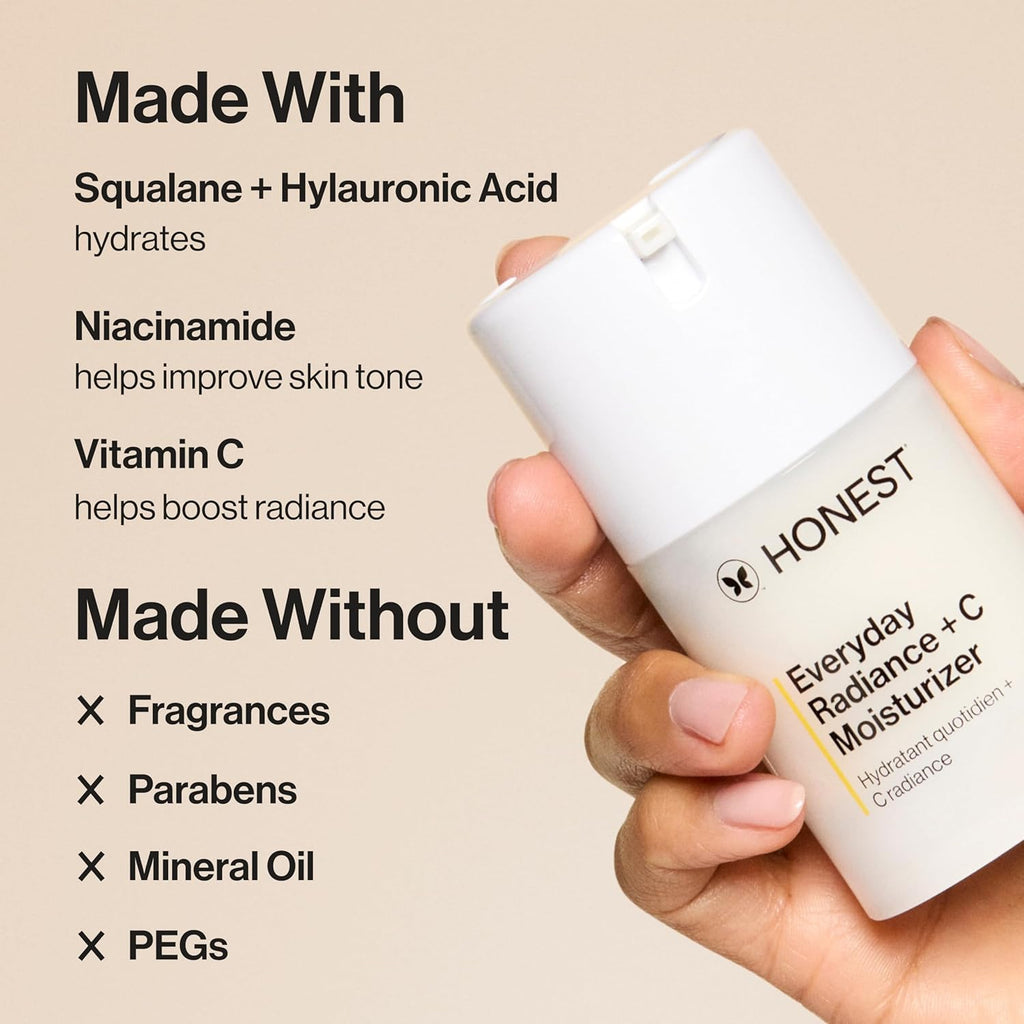Buy now Honest Beauty Everyday Radiance Vitamin C Lightweight Moisturizer | Brightens + Improves Skin Tone | Gentle for Sensitive Skin, Fragrance Free, Vegan | 1.7 fl oz at indiglob india