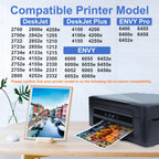 High Yield 67XL Ink Cartridges Black/Color Combo Pack Replace for HP Ink 67