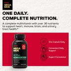 GNC Mega Men 50 Plus One Daily Multi, 60 Count, 60 Servings