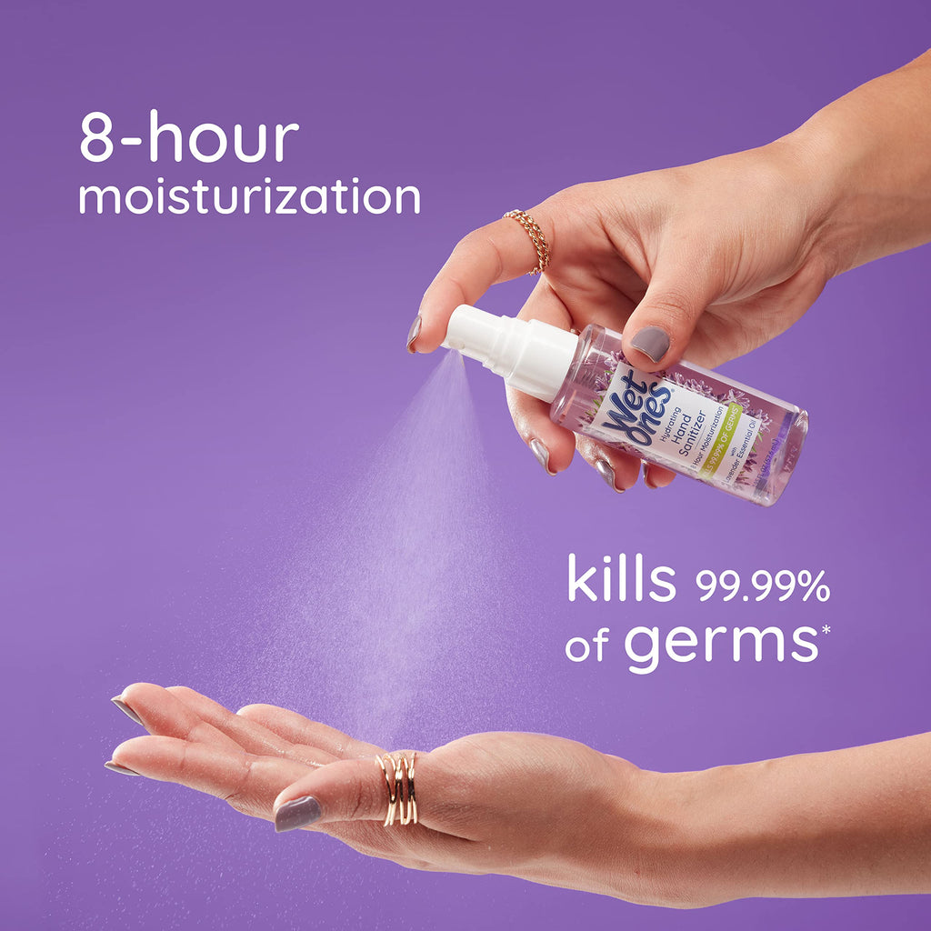 Wet Ones Hand Sanitizer Spray Travel Size, Lavender, 1.95 Fl Oz (3 Pack)