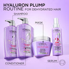 L'Oreal Paris Elvive Hyaluron Plump Hydrating Conditioner for Dehydrated, Dry Hair Infused with Hyaluronic Acid Care Complex, Paraben-Free, 26.5 Fl Oz
