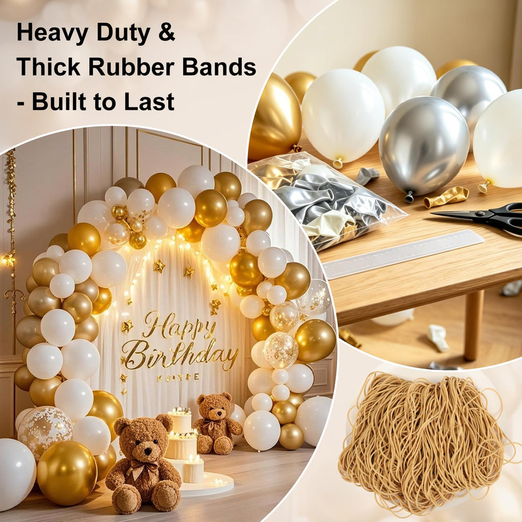 200PCS Rubber Bands, 7" *1/16" Large Rubber Bands for Office Supplies
