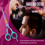Tycon Hair Cutting Scissors Professional 6.5" – Japanese Stainless Steel, 2.7" Razor Edge Blade Barber Scissors – Ergonomic design - Precision Hair Scissors for Smooth Cutting - Salon & Personal Use