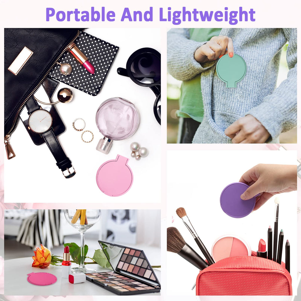 Windspeed 12P Mini Folding Mirror Round Compact Mini Handheld Makeup Mirror