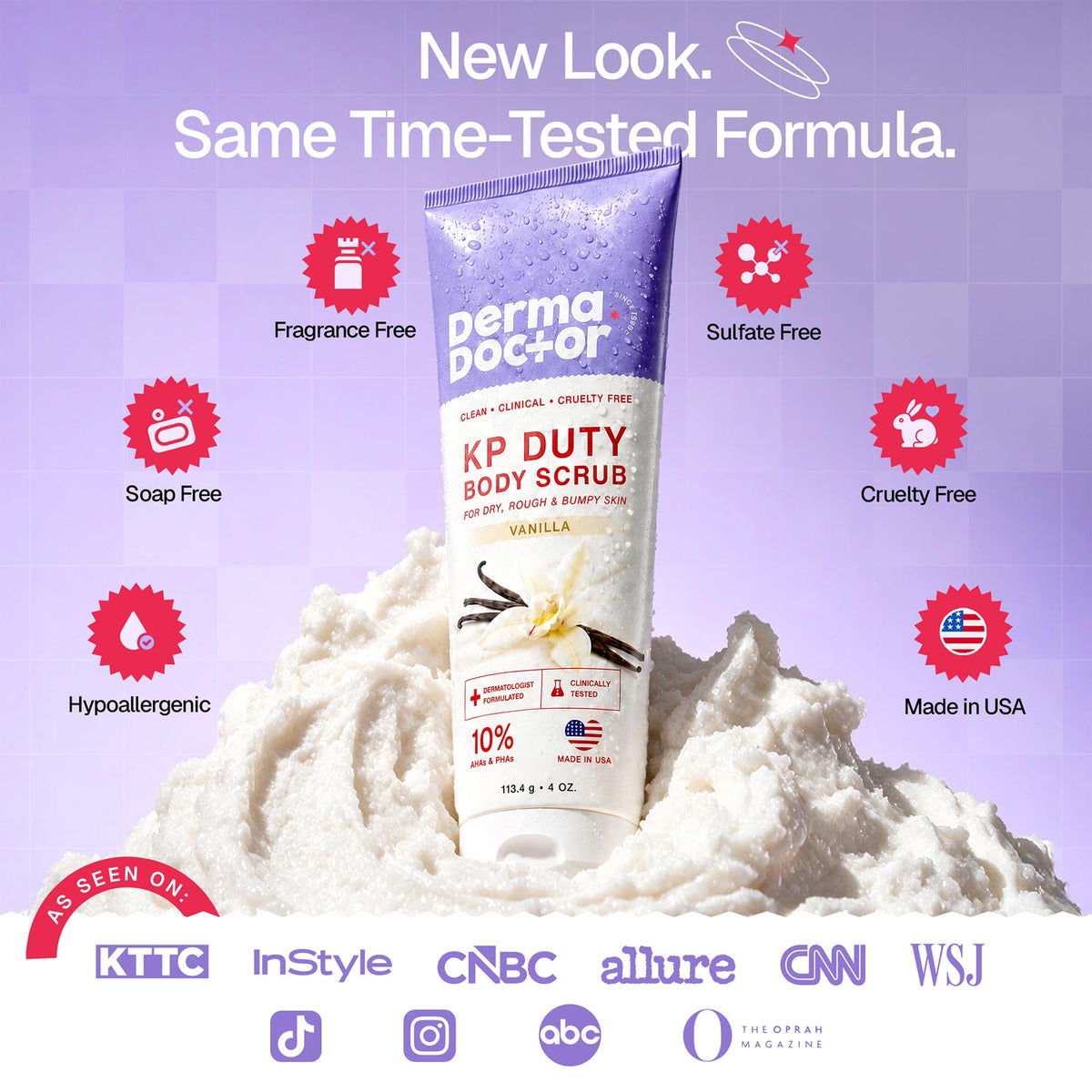 DERMAdoctor KP Bump Eraser Body Scrub, 10% AHAs + PHAs, Rough & Bumpy Skin