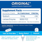 Buy now Lactaid Original Strength Lactose Intolerance Pills, 9000 FCC Natural Lactase Enzyme Dairy Relief Caplets, Helps Prevent Gas, Bloating & Diarrhea Due to Lactose Sensitivity in Adults & Kids, 120 Count at indiglob india
