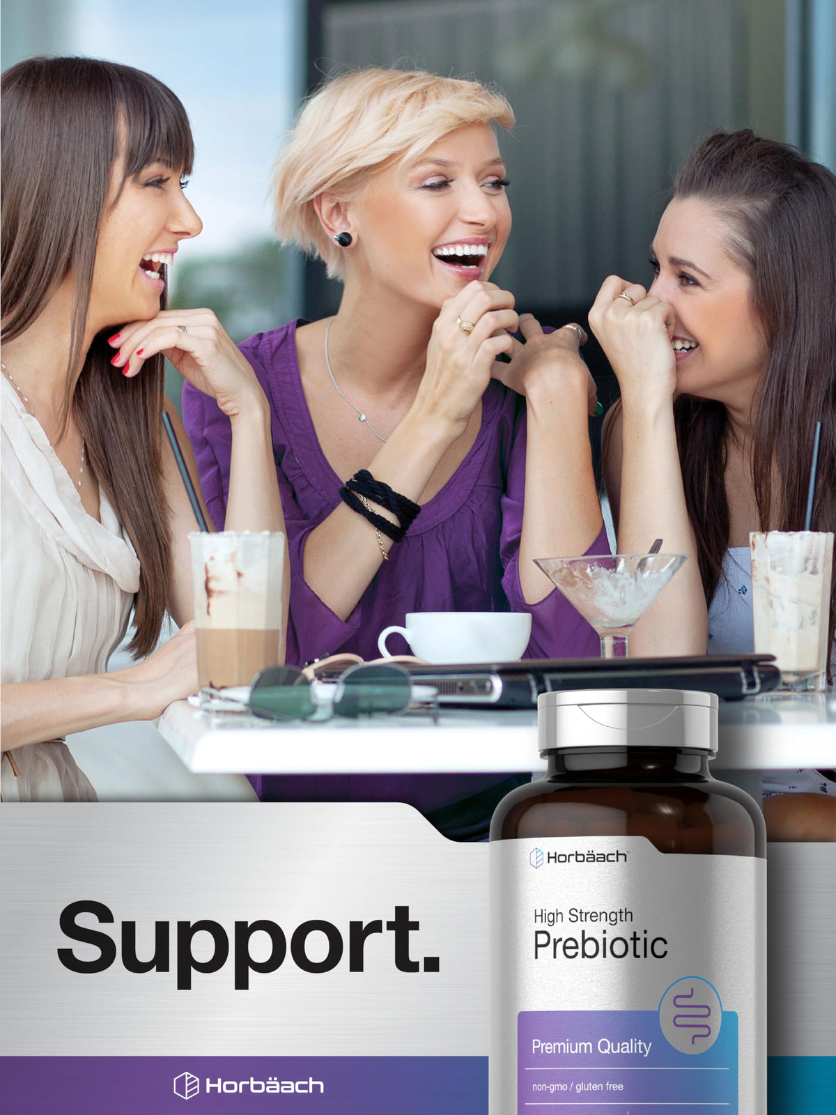 Horbäach Prebiotic for Men and Women | 120 Powder Pills