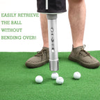 HOW TRUE Golf Ball Shag Bag with Aluminum Handle and Frame | Shag Bag for Golf Balls Golf Ball Retriever | Hold up to 70 Balls (Black)