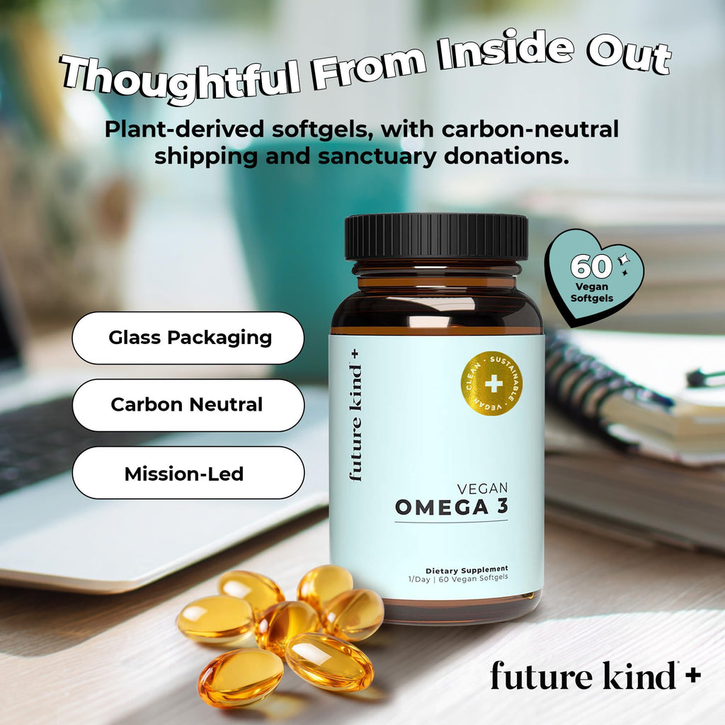 Future Kind Vegan Omega-3 Supplement for Memory & Mobility, 60ct