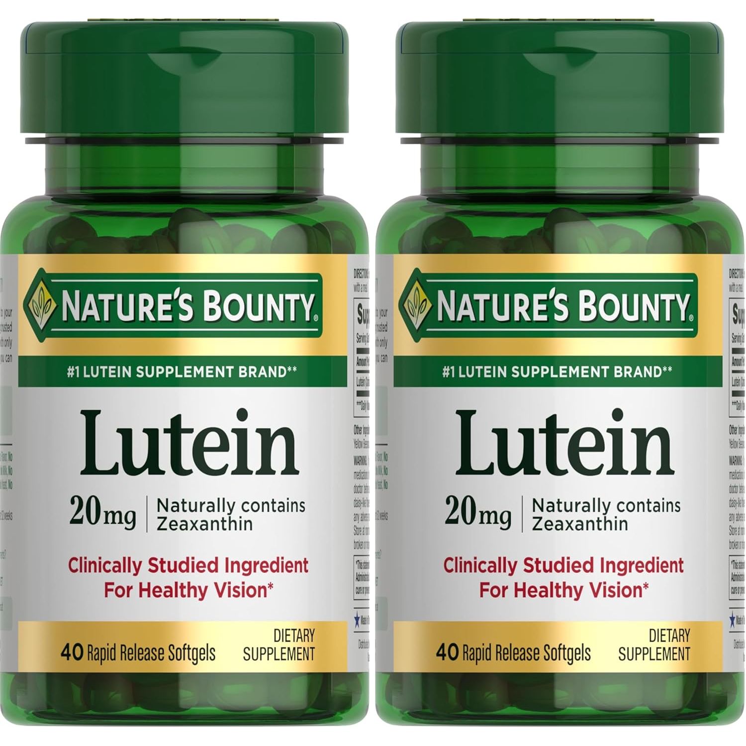 Buy now Nature's Bounty Lutein Pills, Eye Health Supplements and Vitamins, Support Vision Health, 40 mg, 30 Softgels 40 Count (Pack of 2) 20mg at indiglob india