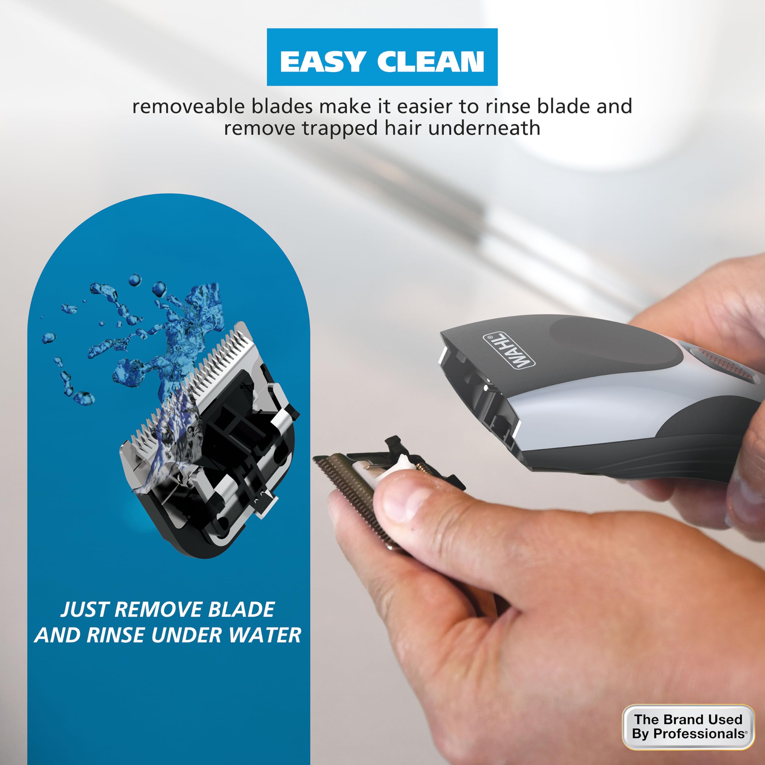 Wahl Clipper Home Pro Cordless Rechargeable Hair Clippers for Men | At-Home Haircuts For Men, Kids, & The Whole Family - Precision Haircutting Blades, Secure Snap-N-Lock Guards - Model 3031656