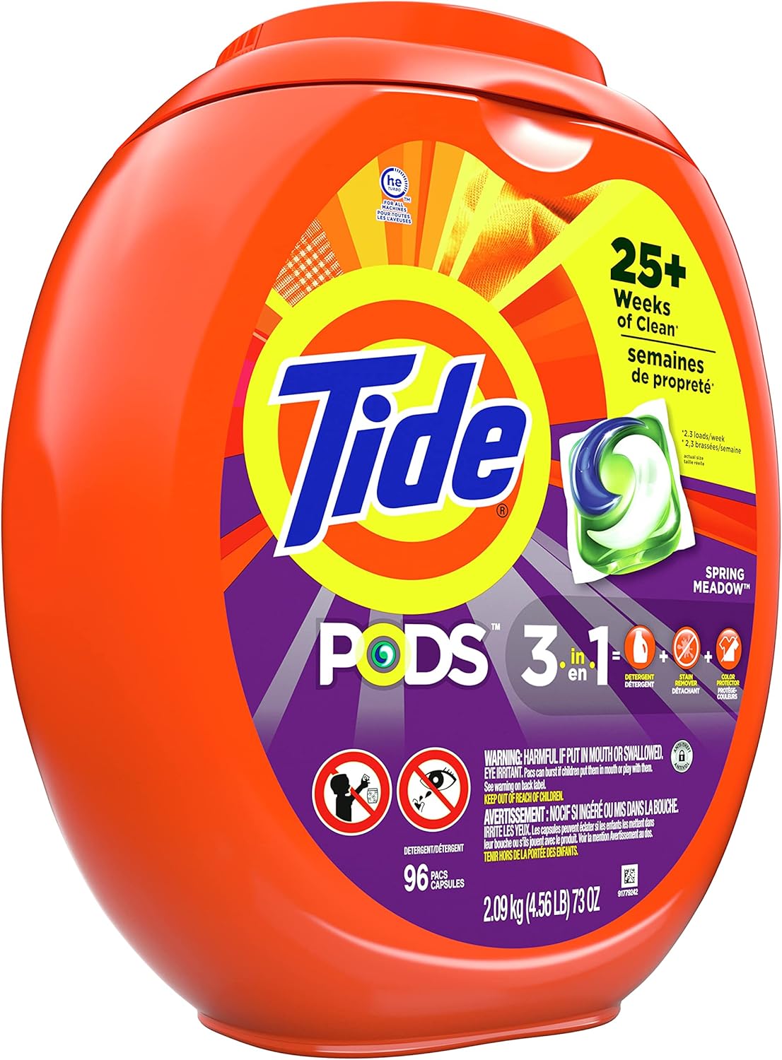 Buy now Tide PODS Laundry Detergent Soap PODS, High Efficiency (HE), Spring Meadow Scent, 96 Count at indiglob india