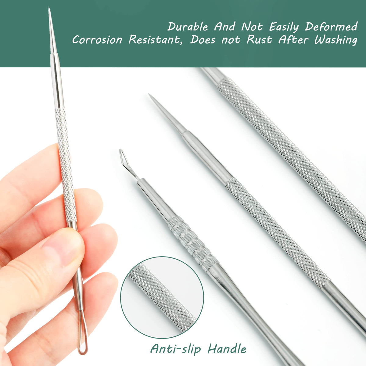 Blackhead Remover Tools 16 PCS Pimple Extractor with Metal Box