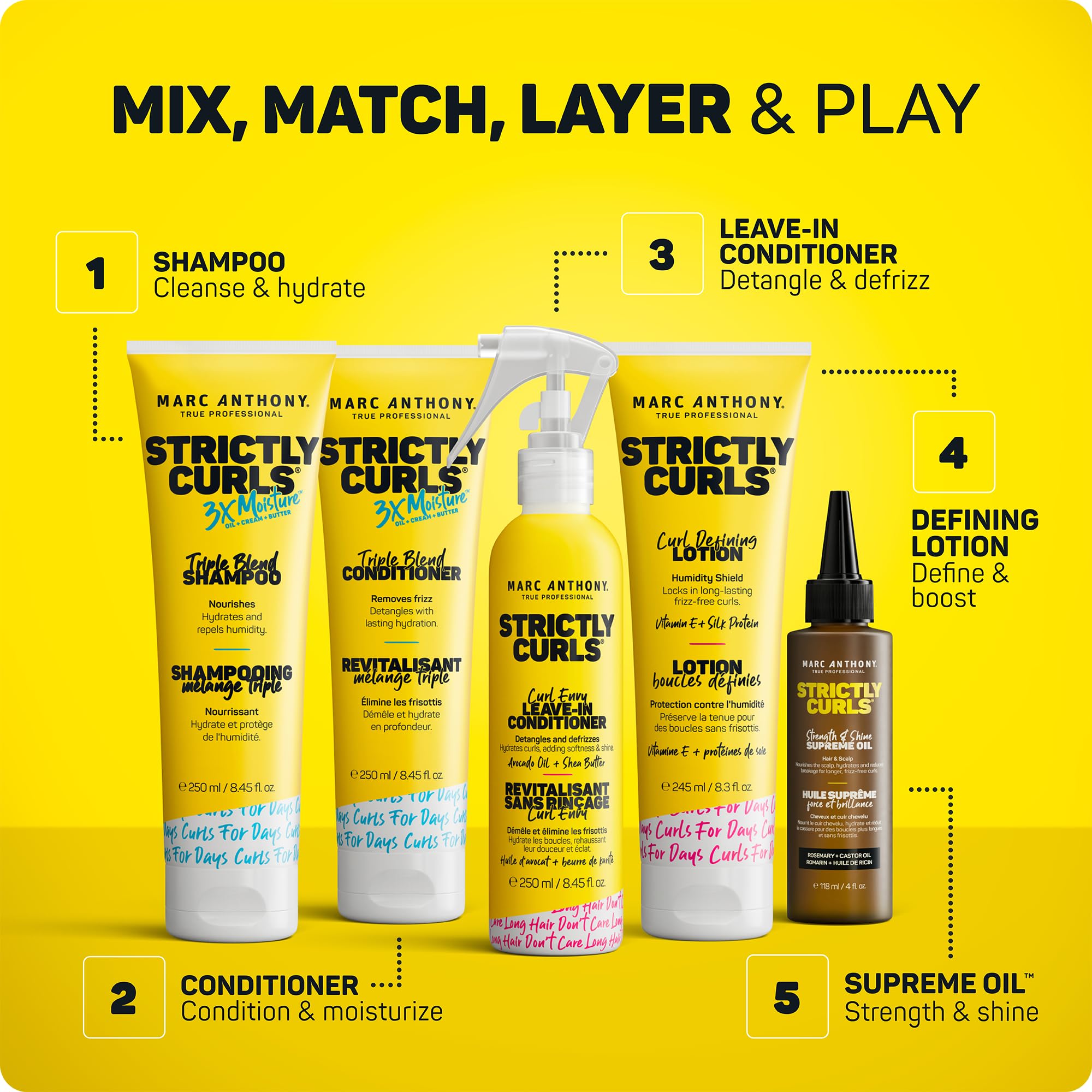 Marc Anthony Strictly Curls Defining Lotion - Light Gel - Curly & Wavy Hair | Frizz Taming Styling Hair Cream-Gel for Long Lasting Curl Definition, Bounce & Shine for Fine to Medium Curls & Waves
