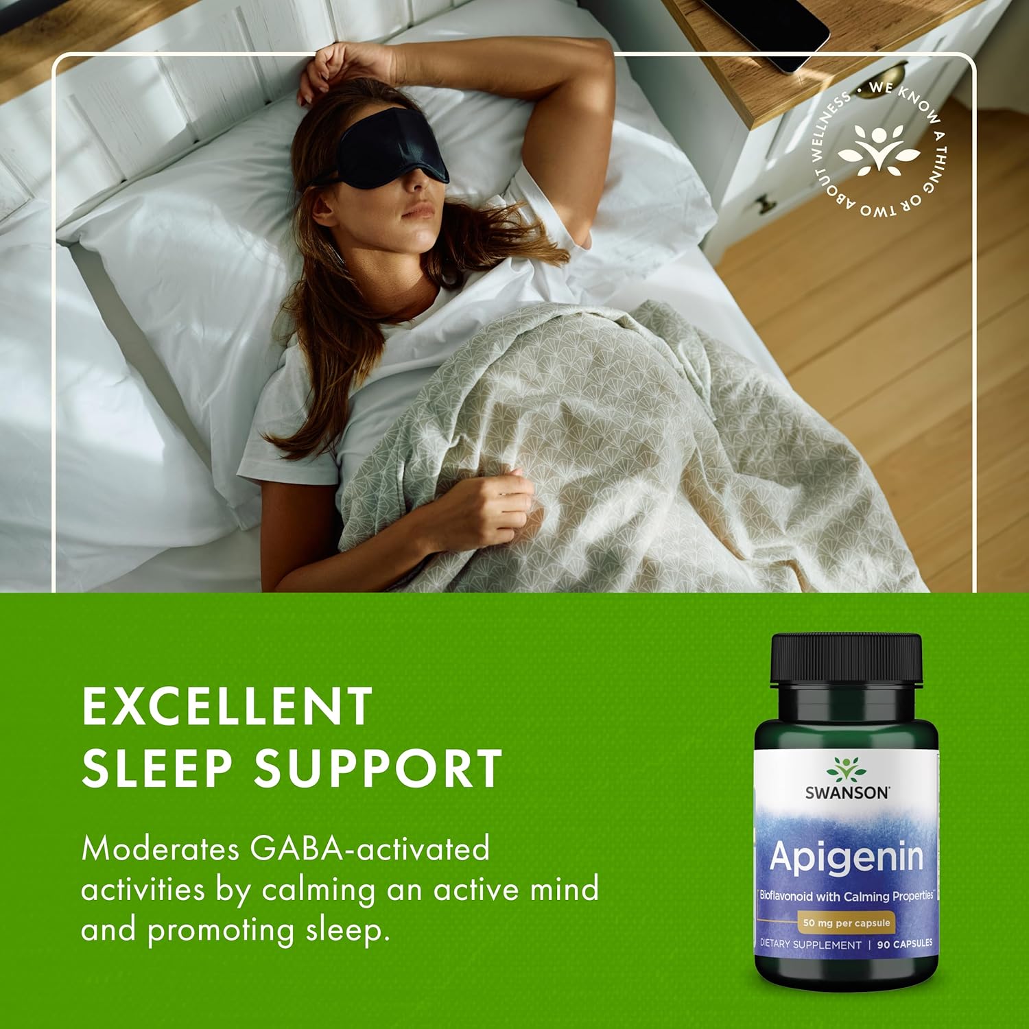 Buy now Swanson Apigenin Supplement, 50mg Capsules (90 Count), Helps Promote Sleep, Stress Relief & Overall Men's Health at indiglob india