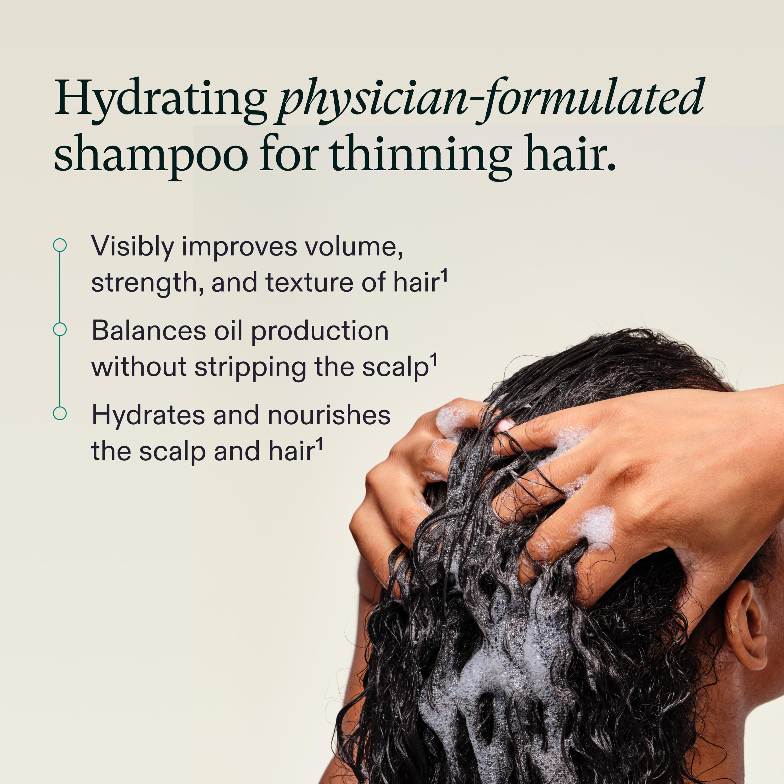 Nutrafol Shampoo, Cleanse and Hydrate Hair and Scalp, Improves Hair Volume, Strength and Texture, Physician-formulated for Thinning Hair, Color Safe, Sulfate Free