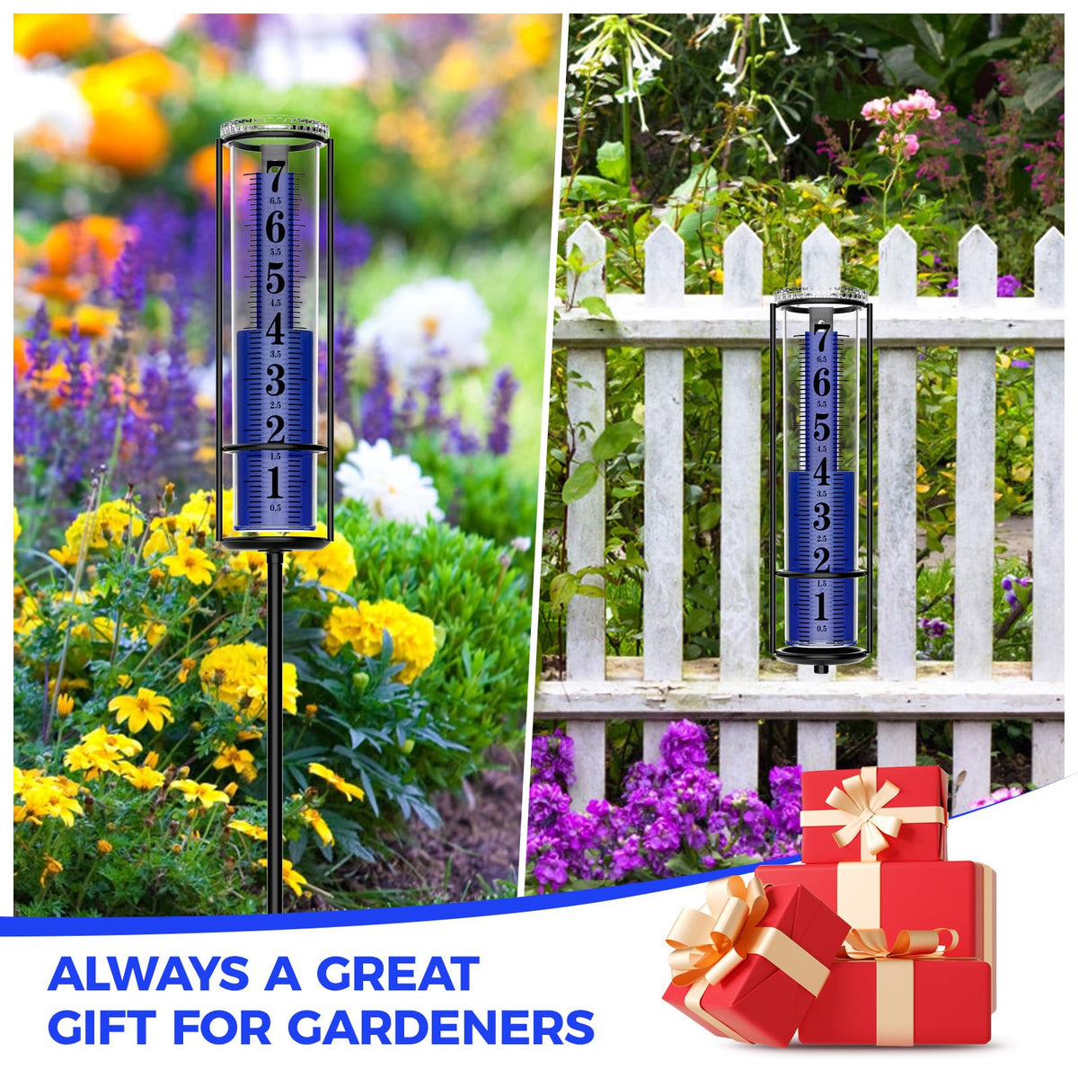 Upgraded Rain Gauge Outdoor, Really Freeze Proof, Easy Reading