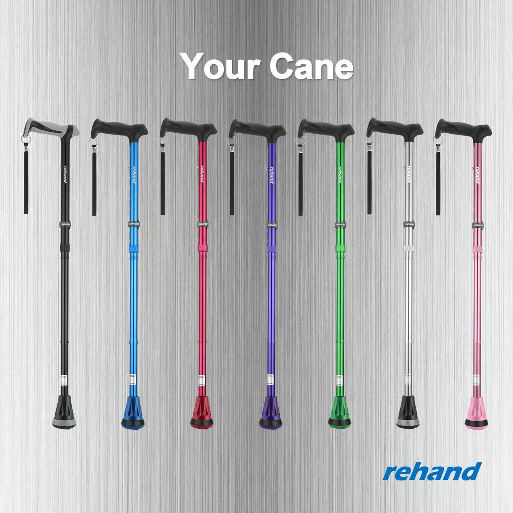 Buy now REHAND Walking Cane - Foldable, Adjustable, Collapsible Walking Canes for Men & Women, Heavy Duty All Terrain Tip, with Travel Bag | Walking Sticks for Seniors & Adults at indiglob india