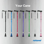 Buy now REHAND Walking Cane - Foldable, Adjustable, Collapsible Walking Canes for Men & Women, Heavy Duty All Terrain Tip, with Travel Bag | Walking Sticks for Seniors & Adults at indiglob india