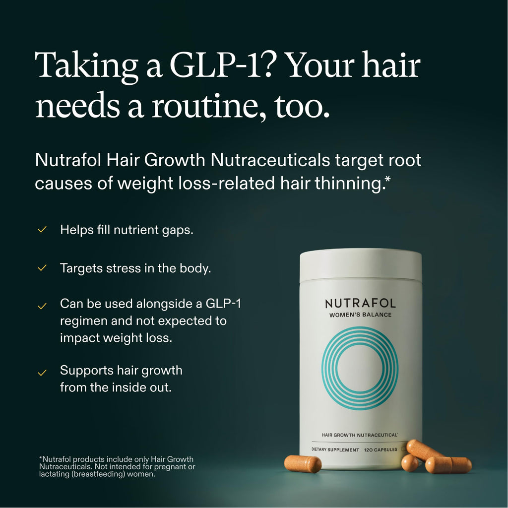 Nutrafol Women's Balance Hair Growth Supplements, Age 45+, 1-Month Pouch | #1 Dermatologist-Recommended Hair Growth Supplement Brand, Clinically Tested for Visibly Thicker Hair and Scalp Coverage