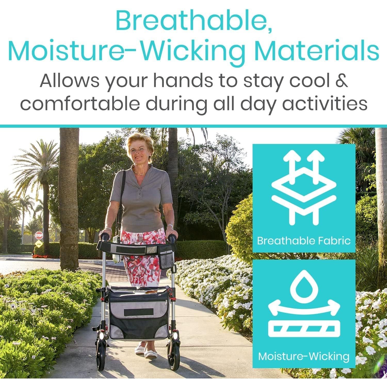 Buy now Vive Walker Handle Cushions - Padded Hand Covers - Soft Cushion Padding Medical for Folding Rolling Wheelchair, Rollator Handle, Senior, Elderly Grippers - Crutch Handle Pad Grips - Mobility Aid at indiglob india
