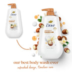 Dove Body Wash Pamper Shea Butter & Vanilla 30.6 oz Pump, Sulfate Free | Dove Shea Butter & Vanilla Body Wash nourishes skin for 24 hours with MicroMoisture technology and warm vanilla scent.