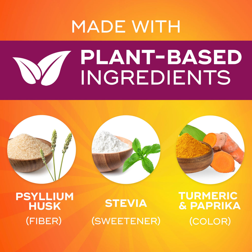 Metamucil Premium Blend, 4-in-1 Fiber Supplement for Digestive Health, Psyllium Husk Fiber Powder, Sugar-Free with Stevia, Plant-Based_Fiber Supplement, Orange Flavored, 180 teaspoons (Pack of 4)