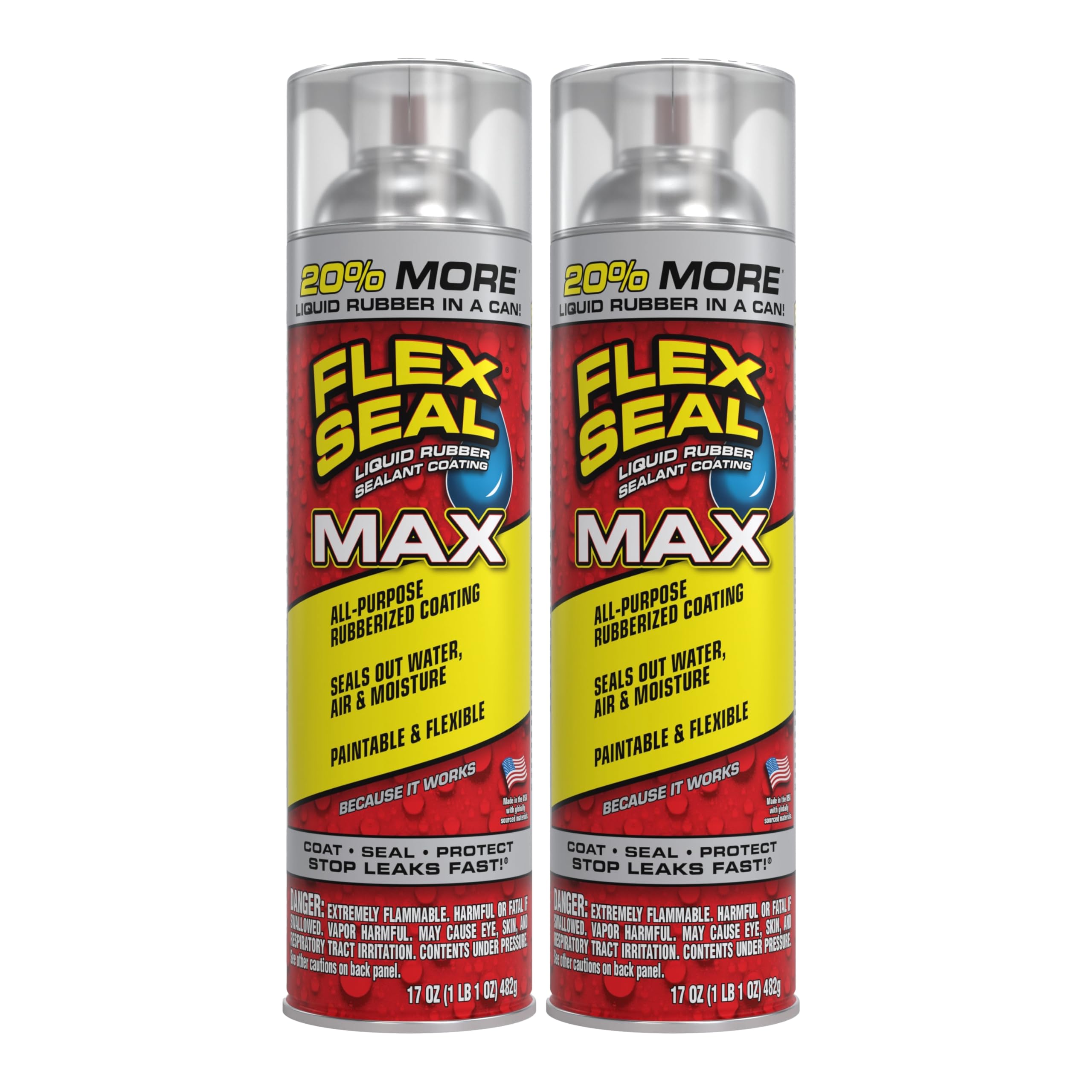 Buy now Flex Seal, 14 oz, Clear, Stop Leaks Instantly, Transparent Waterproof Rubber Spray On Sealant Coating, Perfect for Gutters, Wood, RV, Campers, Roof Repair, Skylights, Windows, and More Clear 17 oz (Pack of 2) at indiglob india