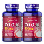 Puritan's Pride Coenzyme CoQ10 100mg, 240 Rapid Release Softgels