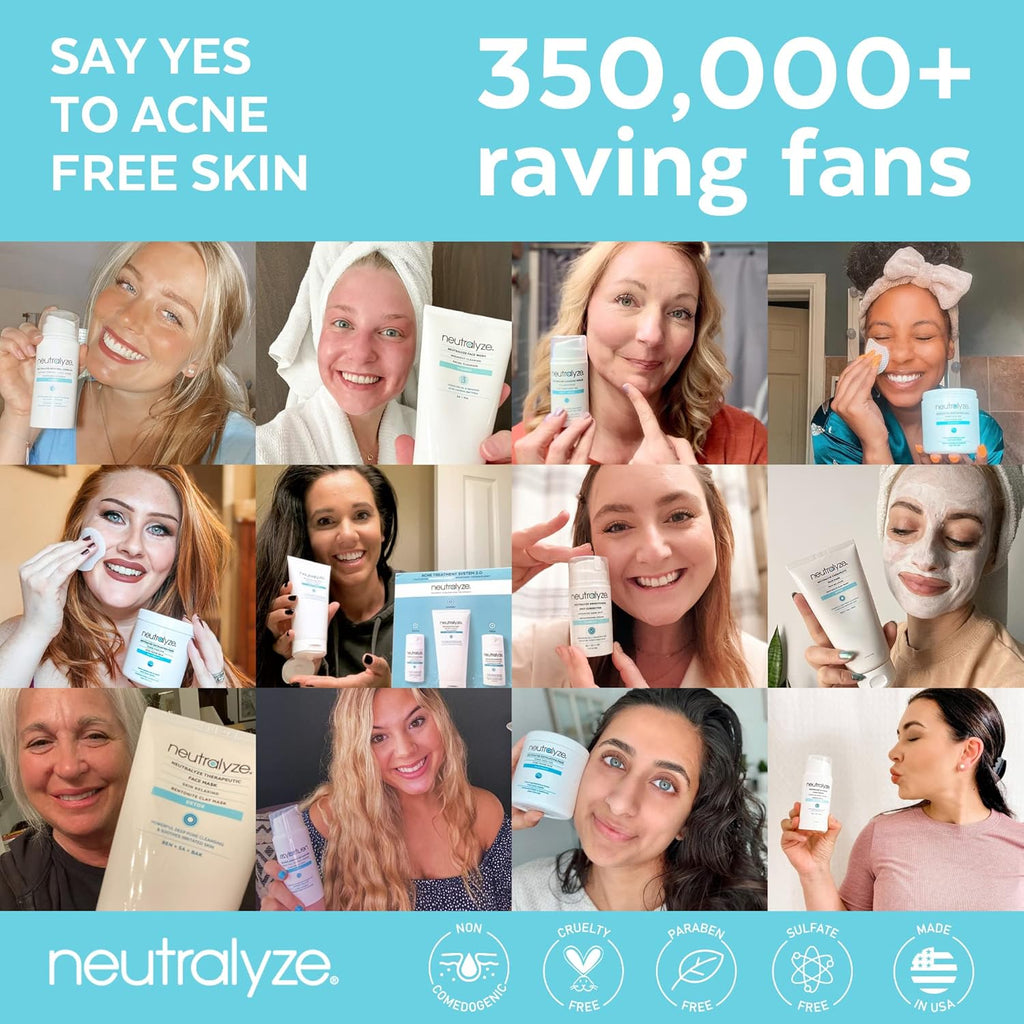Buy now Neutralyze Exfoliating Acne Treatment Pads (100 Count) - Dual Textured Face Wipes with 2% Salicylic Acid & 2% Mandelic Acid - Toner Pads for Acne Prone Skin, Face & Body Wipes for Teens & Adults at indiglob india