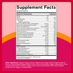SmartyPants Organic Women's Multivitamin Gummies: Biotin, Probiotics, Methylfolate, Omega 3 (ALA), Vitamin D3, C, Vitamin B12, B6, A, K & Zinc, Inositol, Gluten Free, 120 Count (30 Day Supply)