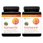 Youtheory Turmeric Extra Strength, 1,000 mg, 180 Capsules, Pack of 2 | Clinically Studied Curcumin C3 Complex, 95% Total Curcuminoids, BioPerine Black Pepper for Absorption, Joint Support*