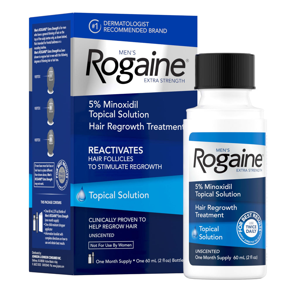 Men's Rogaine Extra Strength 5% Minoxidil Topical Solution, 3 x 2 fl. oz